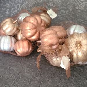 Fall Decor: Matte Metallic Mini Pumpkins